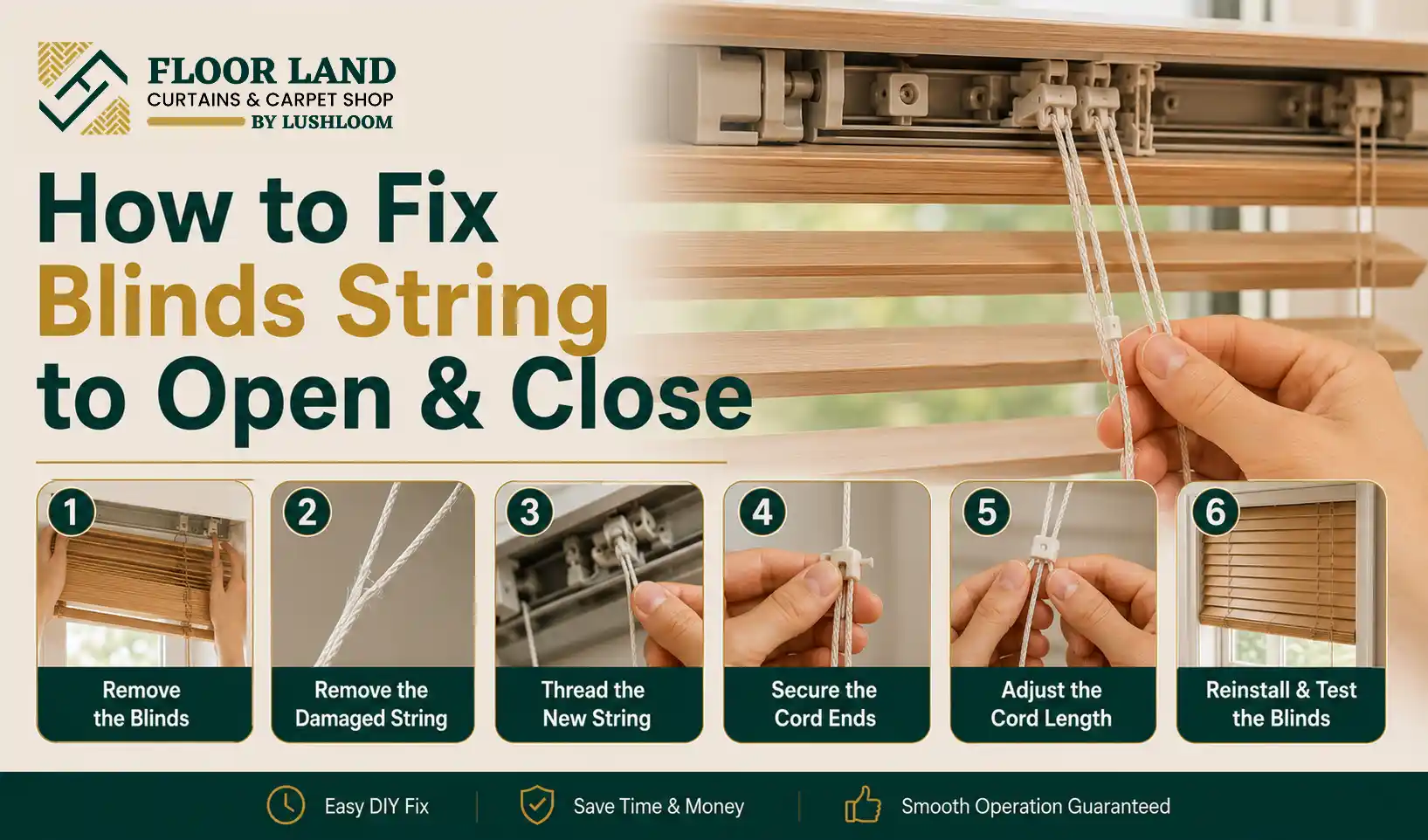 How to Fix Blinds String to Open & Close