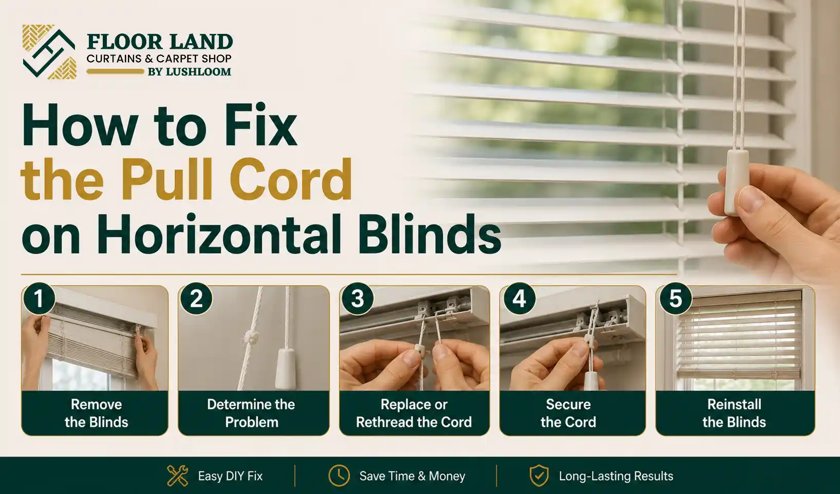 How to Fix the Pull Cord on Horizontal Blinds