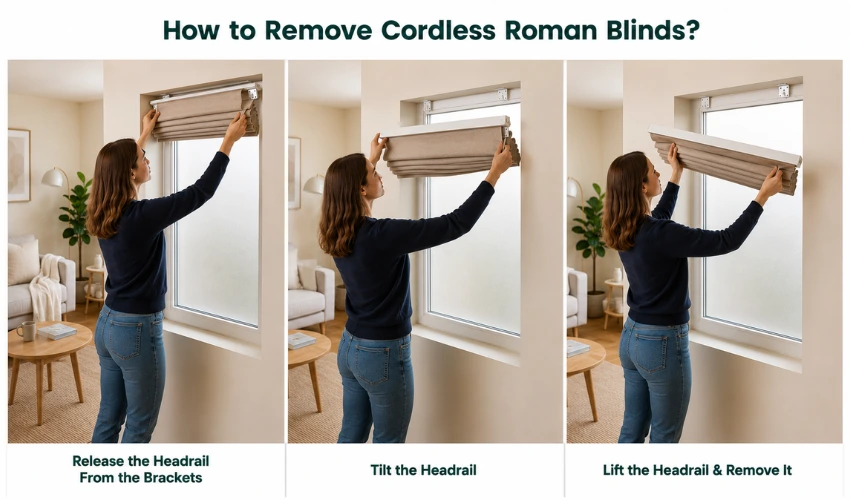 How to Remove Cordless Roman Blinds