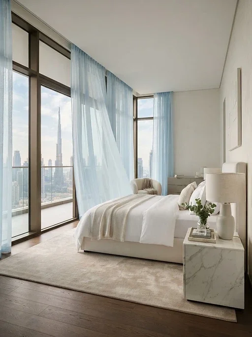 Light Blue Sheer Curtain