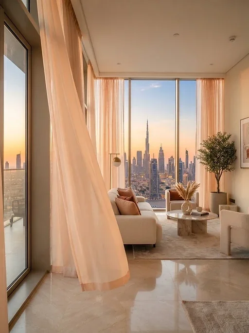 Light Orange Sheer Curtain