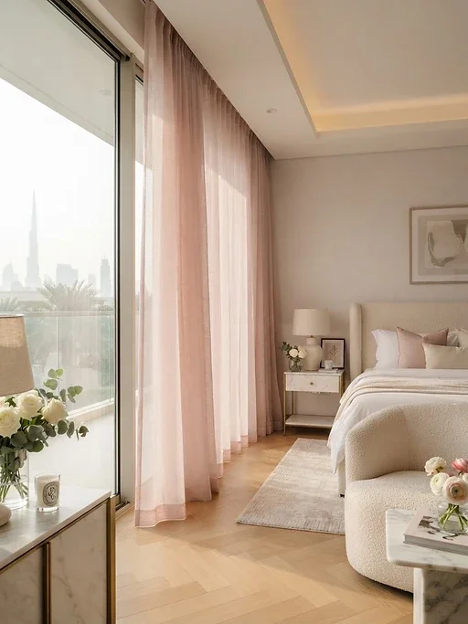 Light Red Sheer Curtain