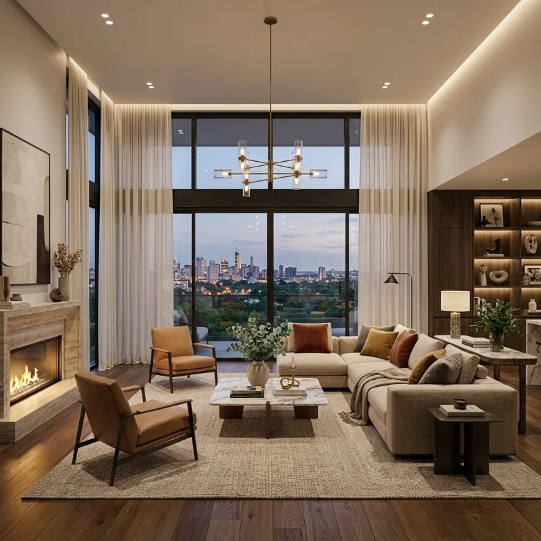 Living Room Sheer Curtains Dubai