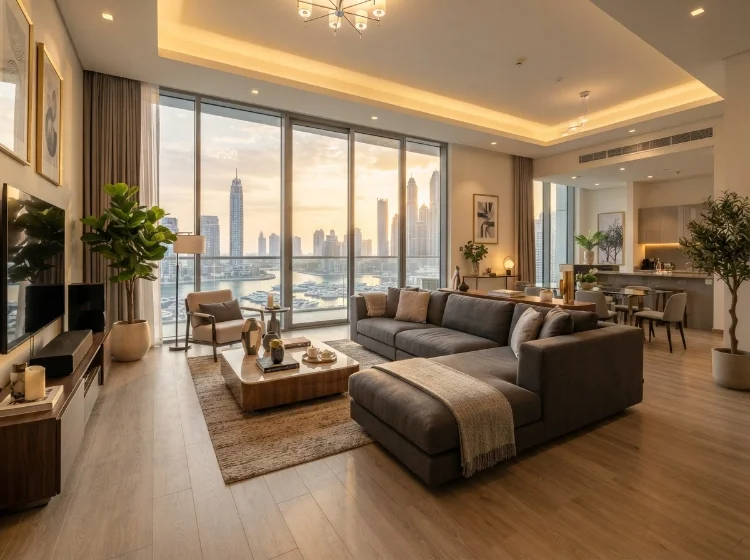 SPC flooring for living room dubai