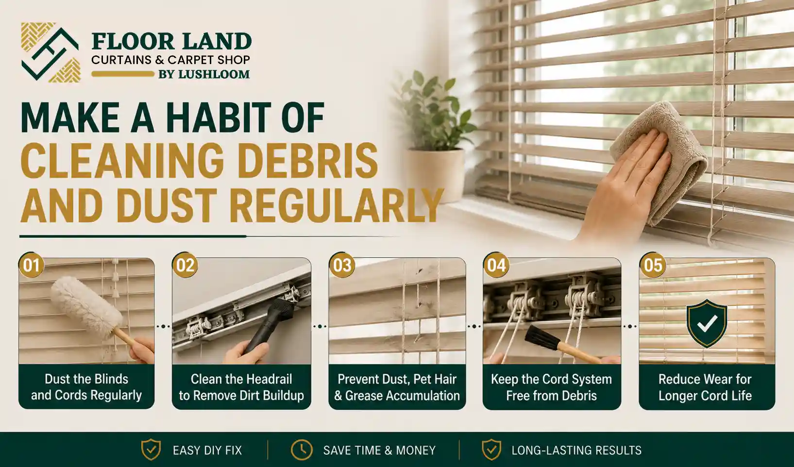 Make a Habit of Cleaning Debris and Dust Regularly