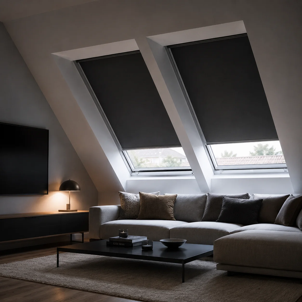 Motorized blackout skylight shade dubai
