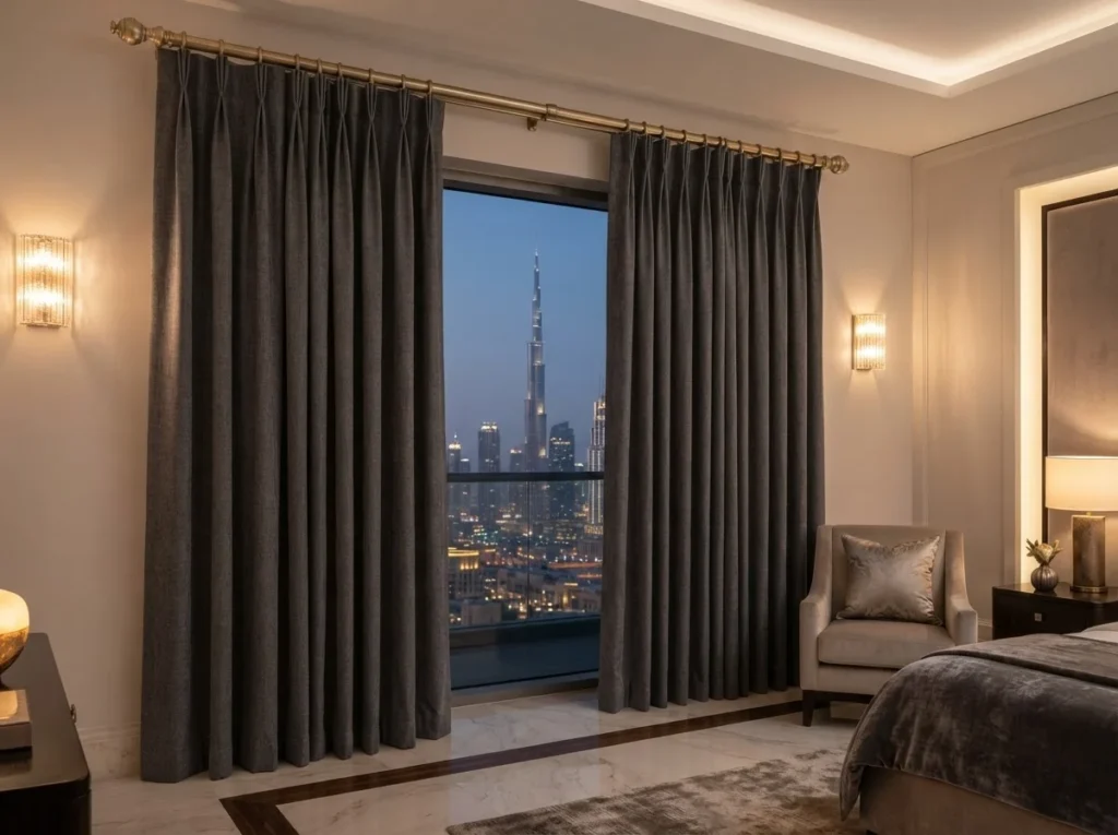 Blackout Pinch Pleat Curtains Dubai