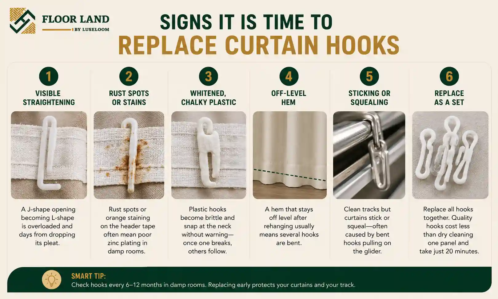 Signs It Is Time To Replace Curtain Hooks