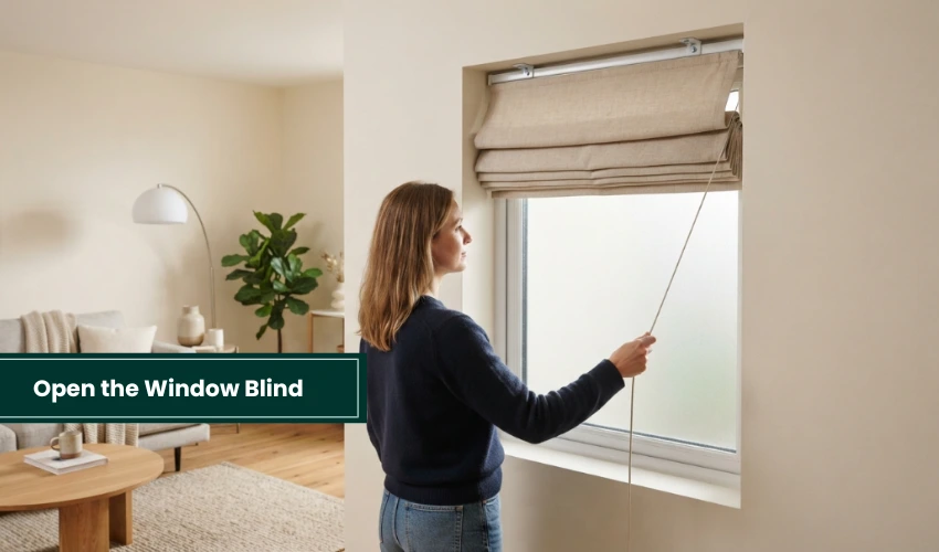 Step 1 Open the Window Blind