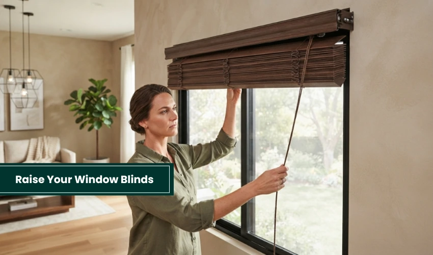 Step 1 Raise Your Window Blinds