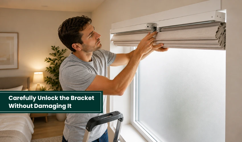 Step 2 Carefully Unlock the Bracket Without Damaging It