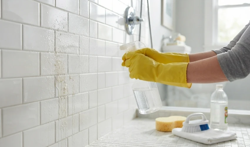 Technique 1 Clean Shower Tiles With Vinegar