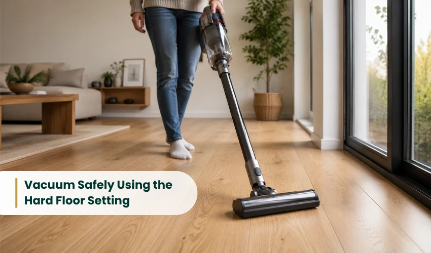 Vacuum Safely Using the Hard Floor Setting