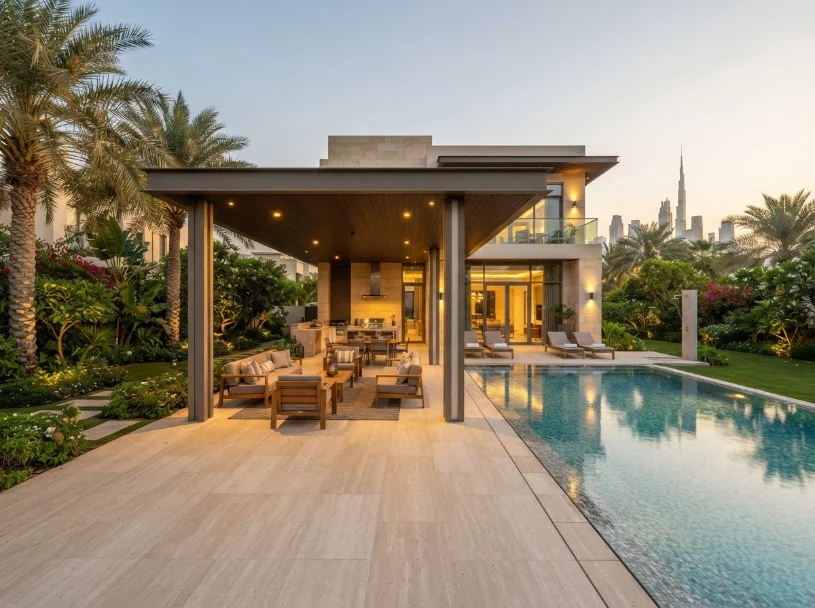 Villa wooden Outdoor flooring in Dubai
