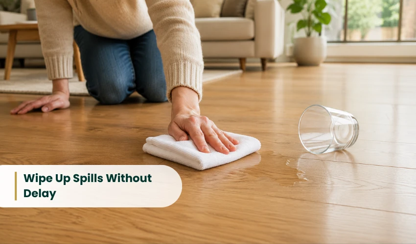 Wipe Up Spills Without Delay