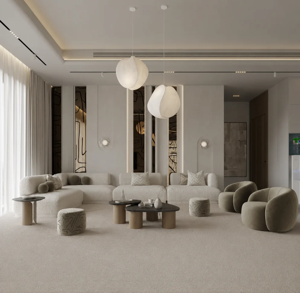 custom wall to wall carpets in livingroom
