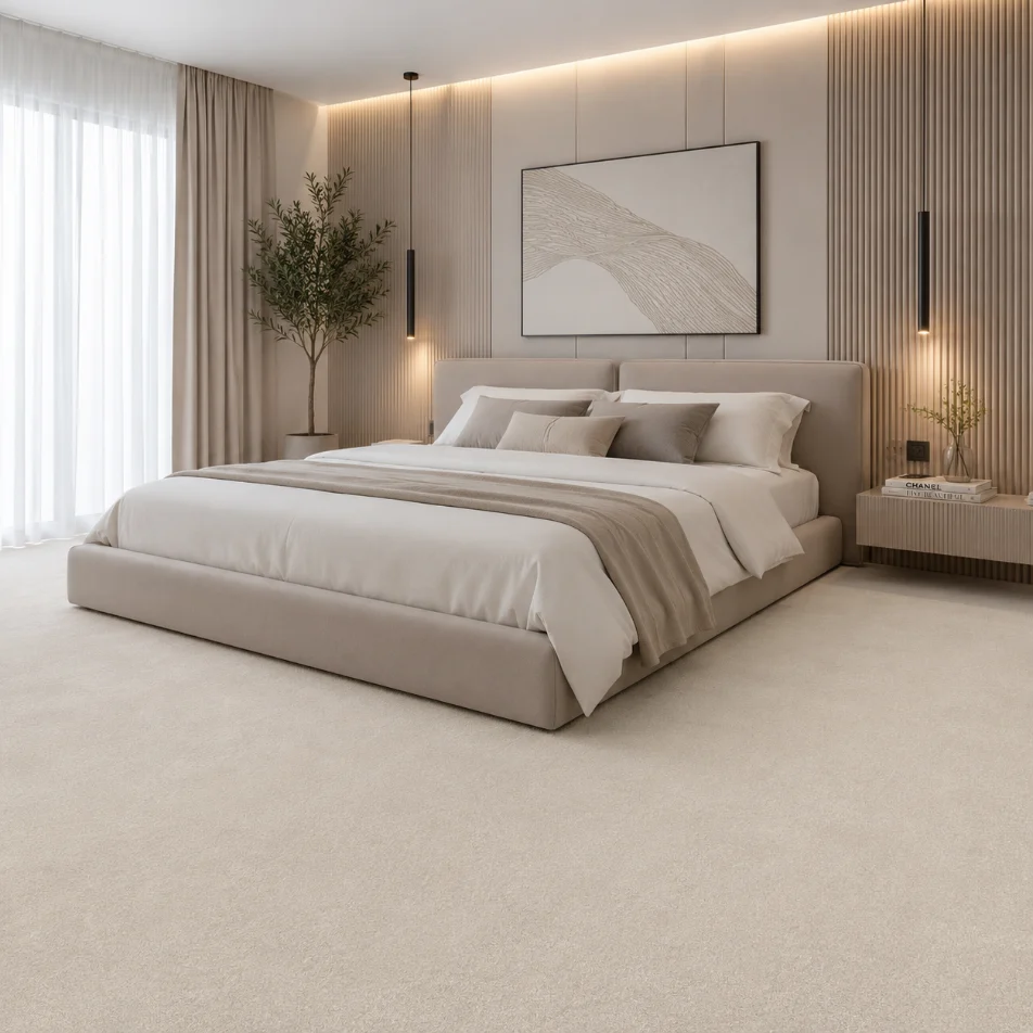 elegant wall to wall carpets in bedroom