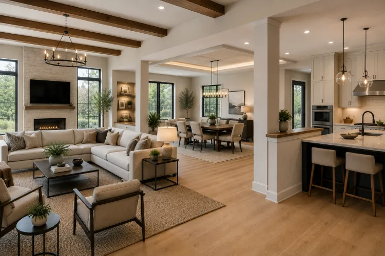 Architectural Zoning with Ceilings, Beams, Half Walls, and Columns