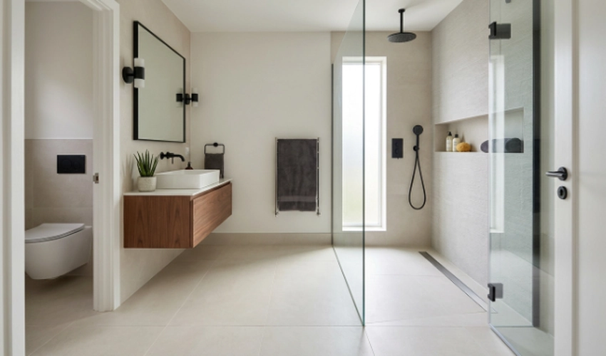 Continuous Tile From Floor Into a Curbless Shower