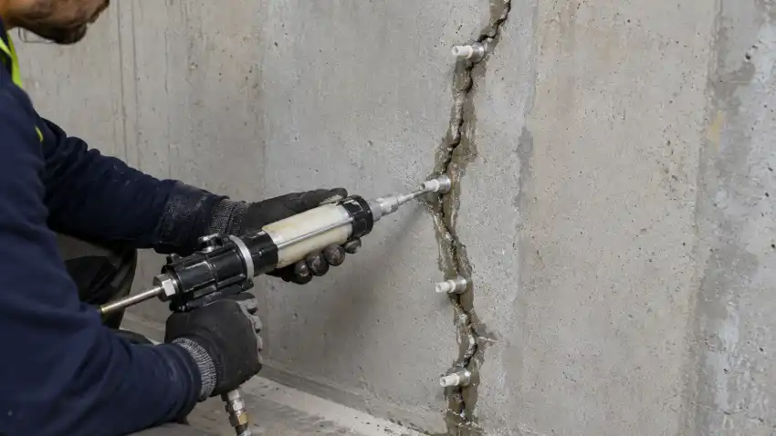Crack Injection on Concrete