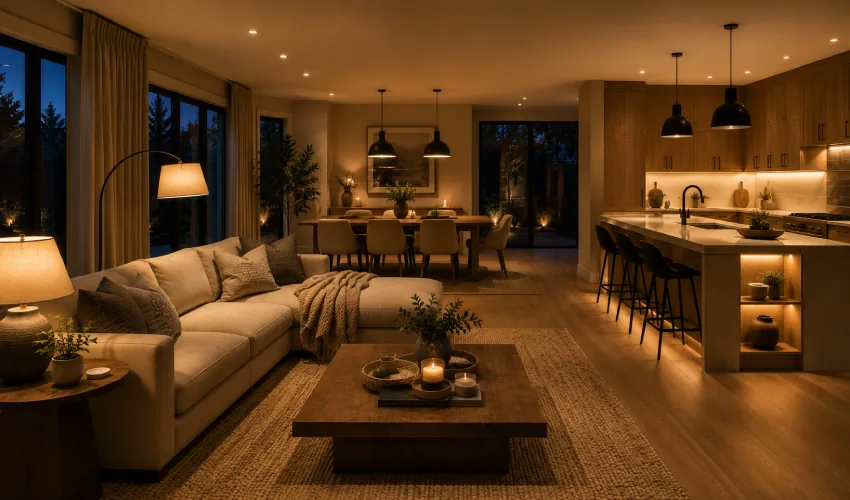 Dimmers and Warm Bulbs for Evening Coziness