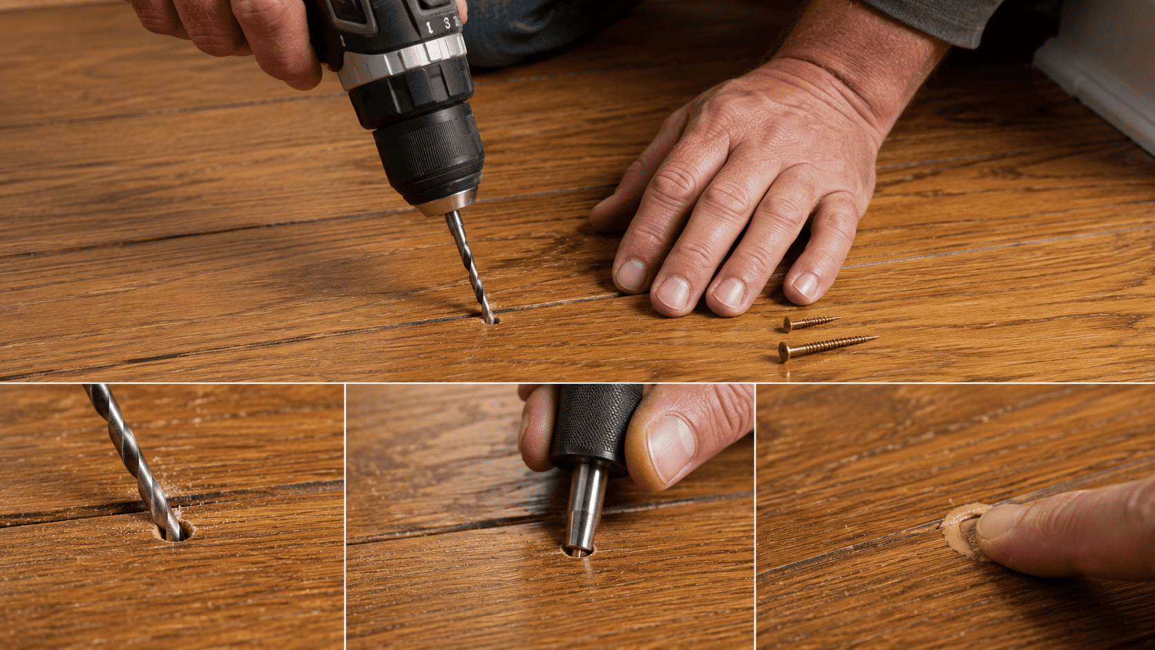 Driving Finishing Nails or Specialty Breakaway Screws Into the Joist