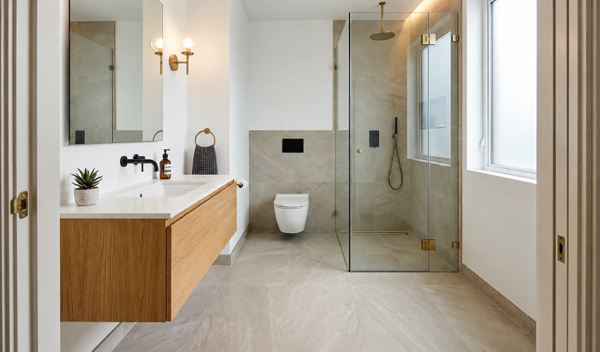 Greige - The Safest Small-Bathroom Neutral - Floor Land