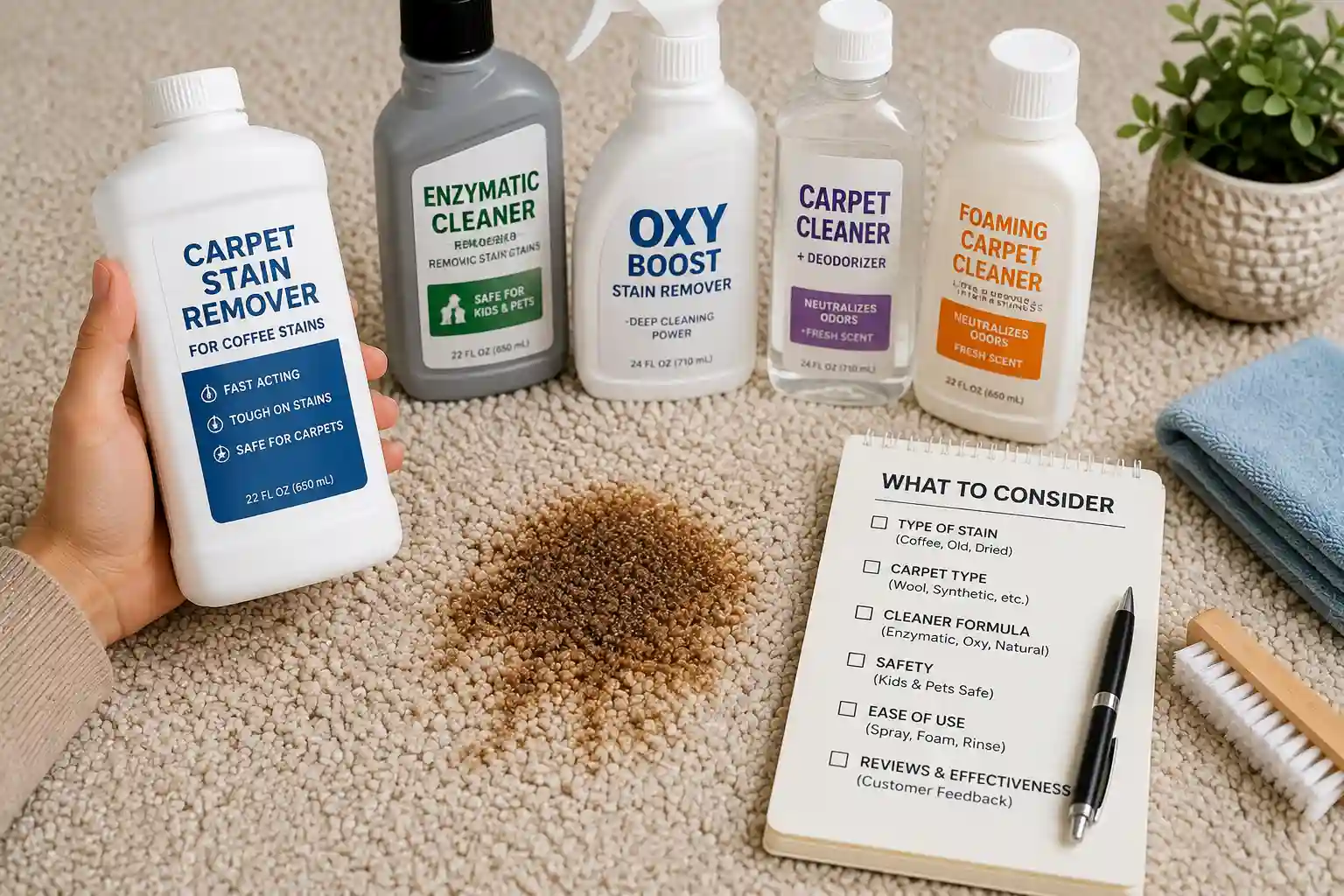 How to Choose a Coffee Stain Remover or Carpet Cleaner
