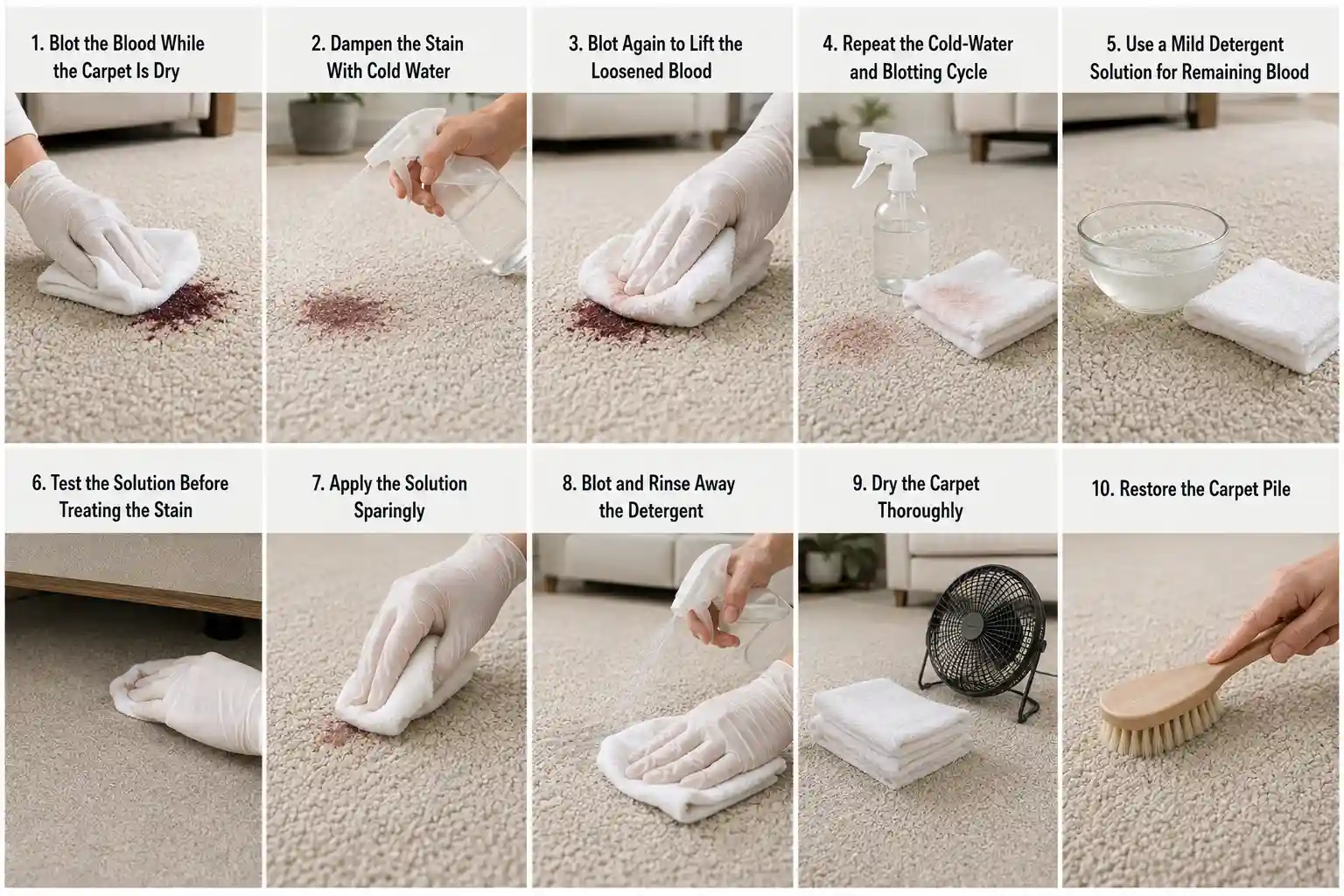 How to Get Blood Out of Carpet Fast