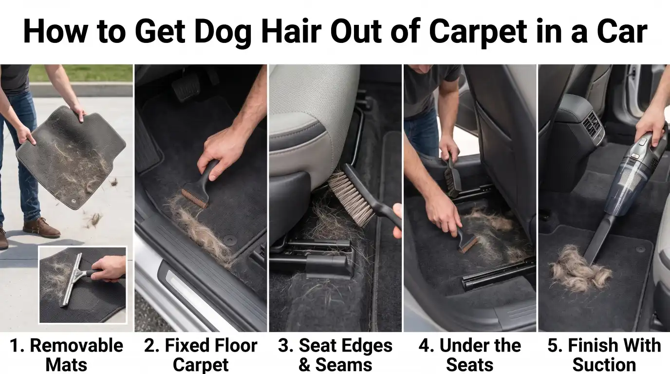 How to Get Dog Hair Out of Carpet in a Car