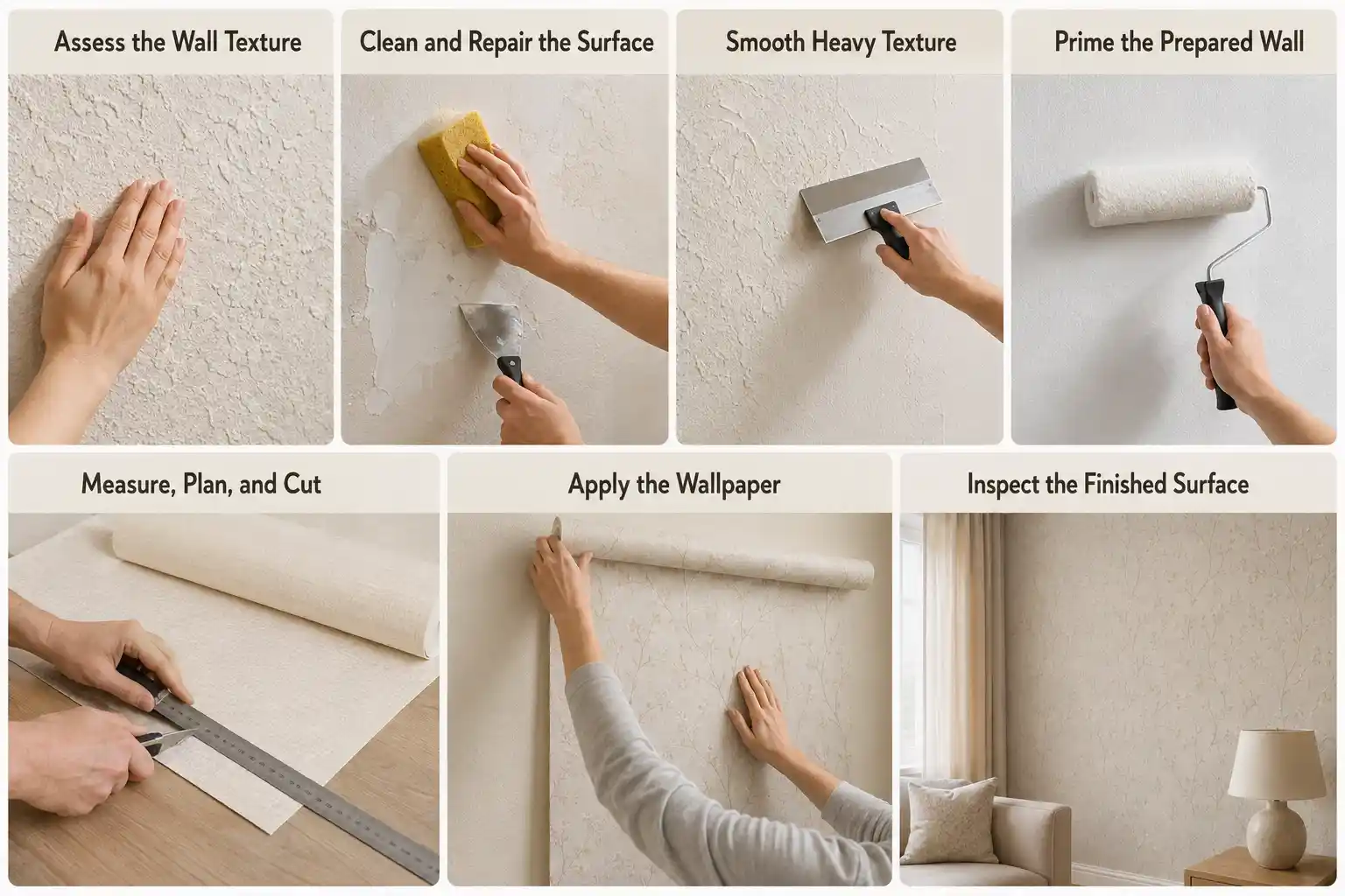 How to Install Wallpaper on Textured Walls