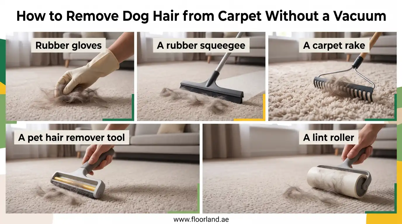 How to Remove Dog Hair from Carpet Without a Vacuum