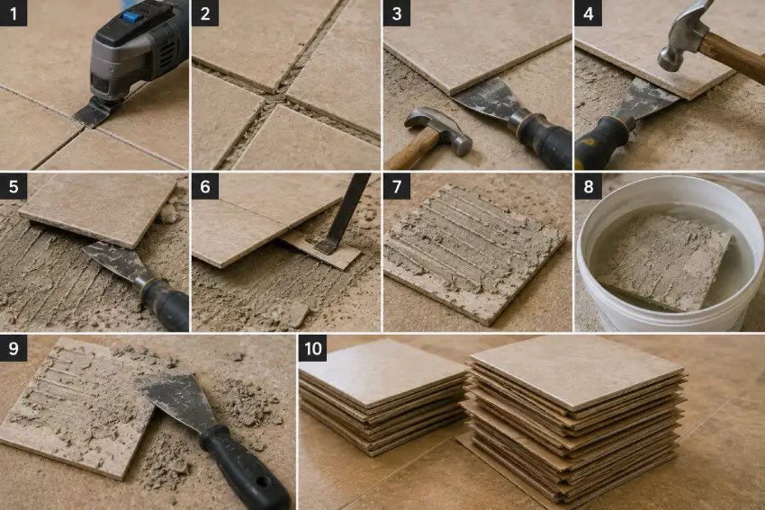 How to Remove Floor Tiles Without Breaking them
