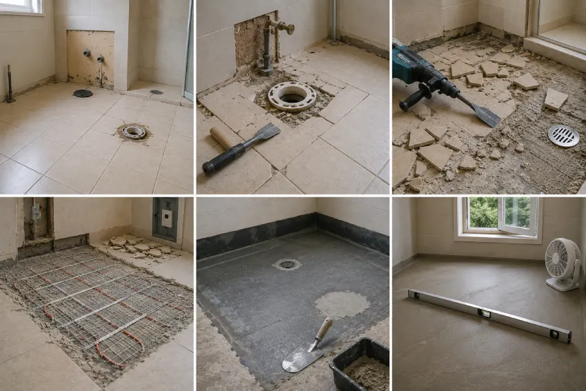 How to Remove Tile Floor From a Bathroom