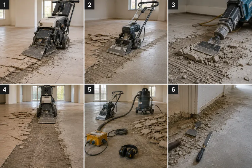 How to Remove Tile Floor With a Machine