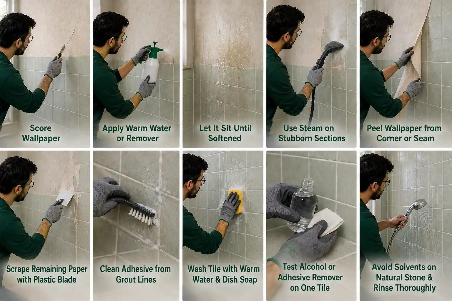 How to Remove Wallpaper From tile
