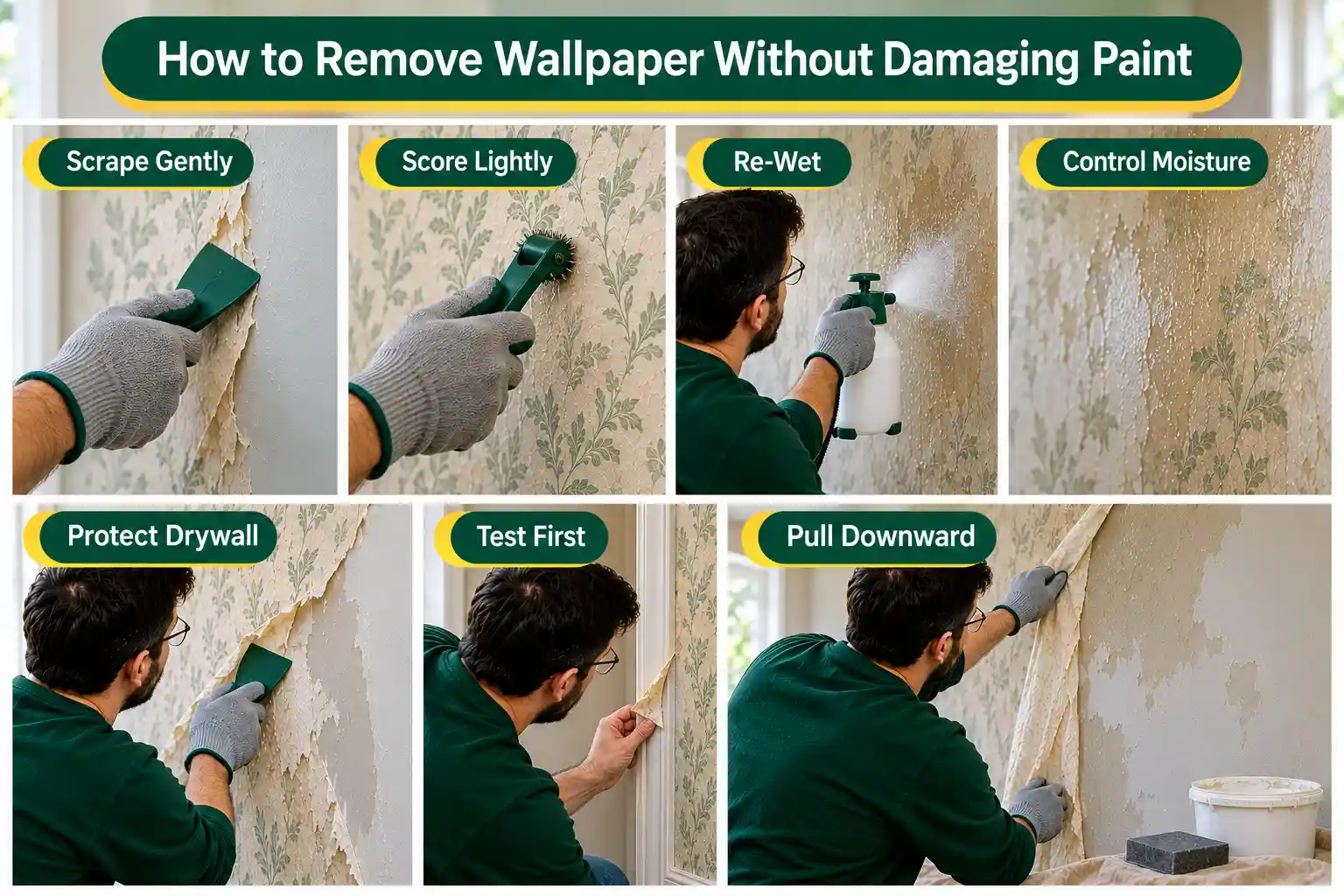 How to Remove Wallpaper Without Damaging Paint