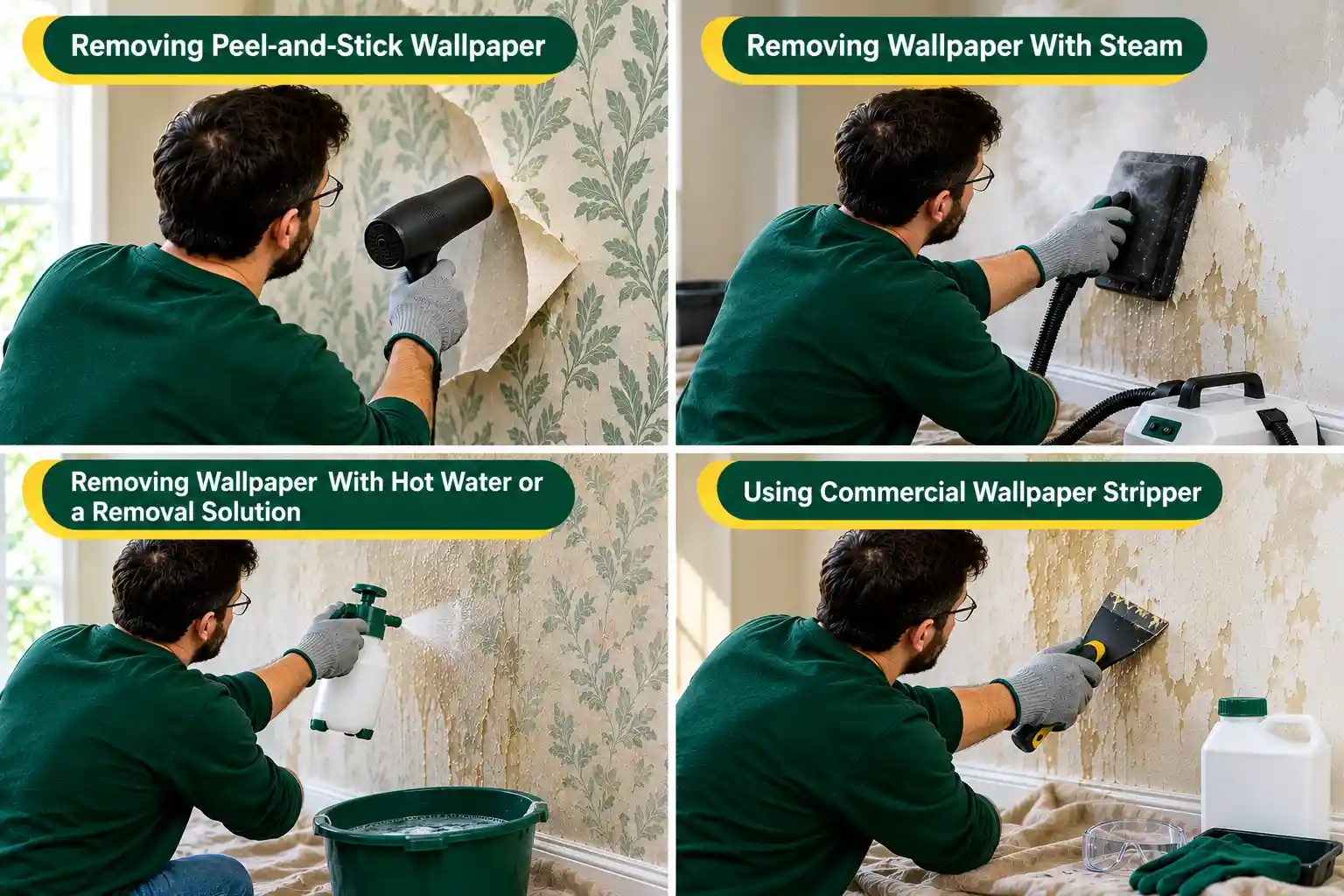 Most Practical Wallpaper Removal Methods