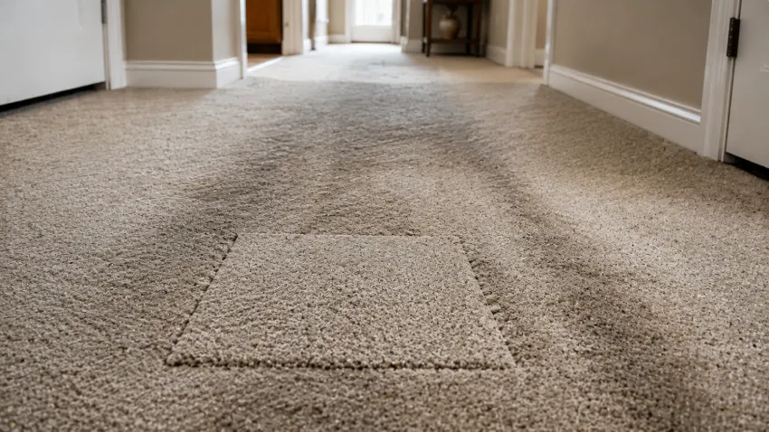 Patch-Carpeting Worn Traffic Paths