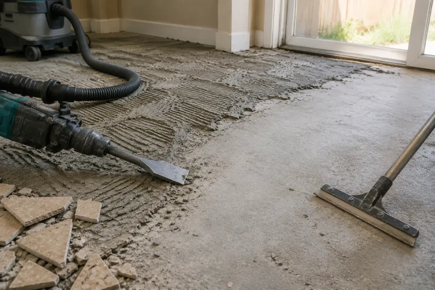 Remove Stubborn Adhesive or Mortar
