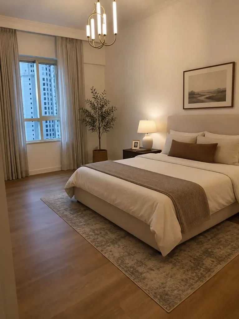 SPC flooring in bedroom