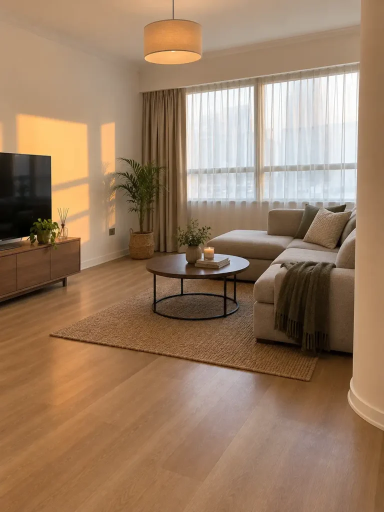 SPC flooring in living room