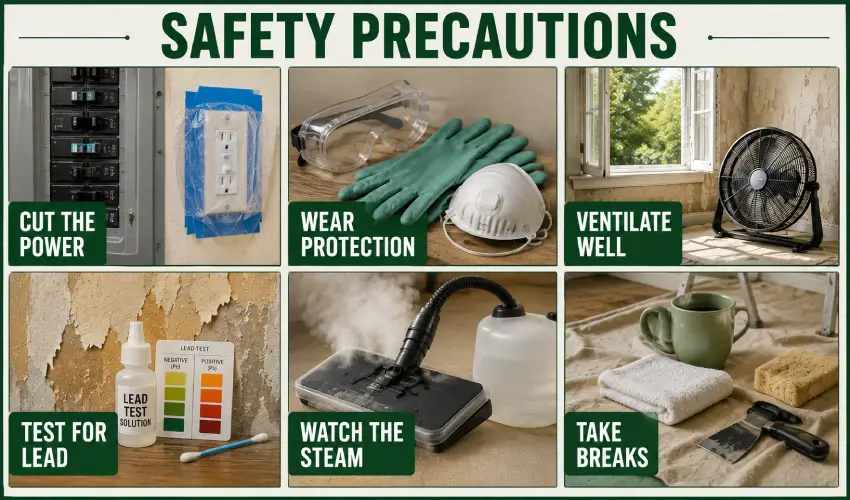 Safety Precautions That You Must Follow While Removing Wallpaper Glue