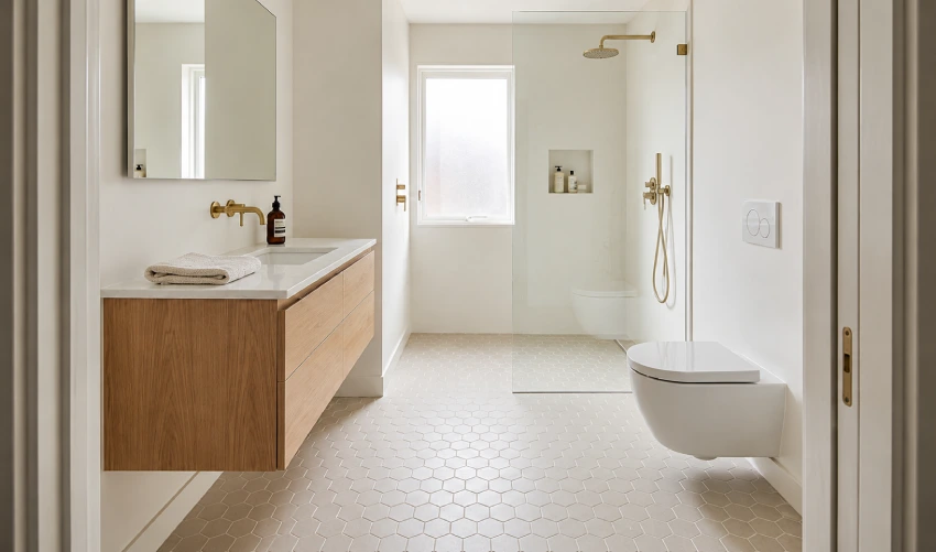 Single-Tone Hexagon Mosaic - Floor Land