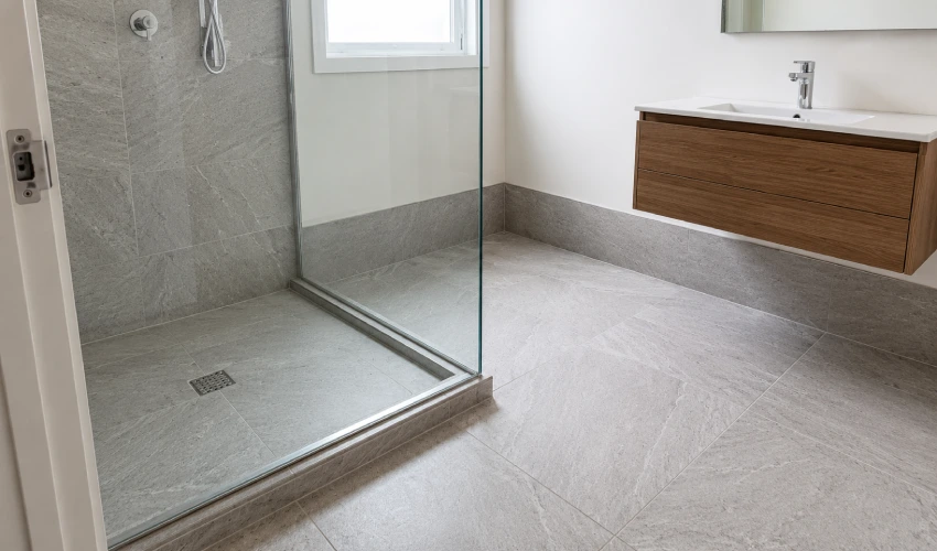 Tile Skirting to Blur the Floor-to-Wall Line