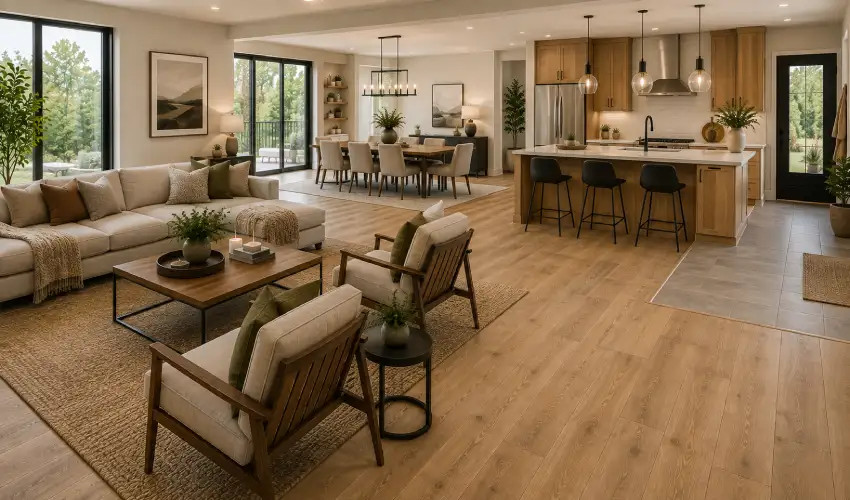 Use the Same Flooring Throughout With One Exception