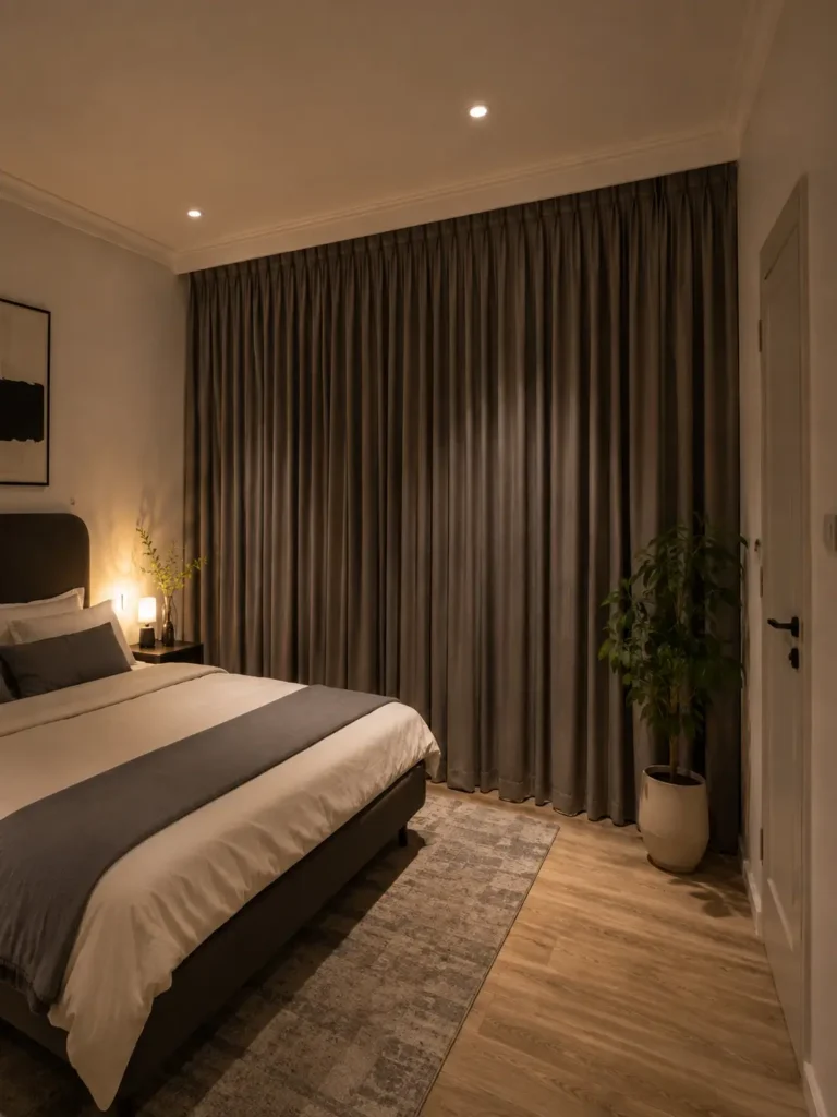 acoustic curayins in bedroom