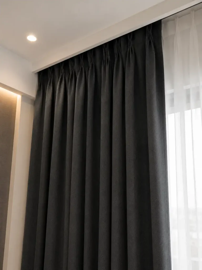 charcoal window drapes