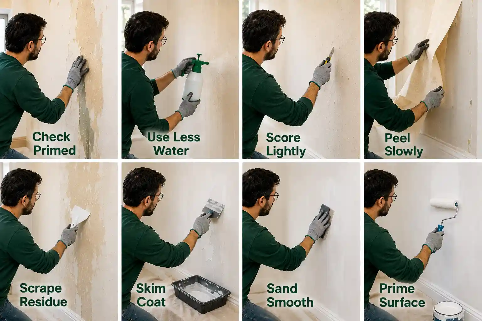 how to remove wallpaper from Drywall