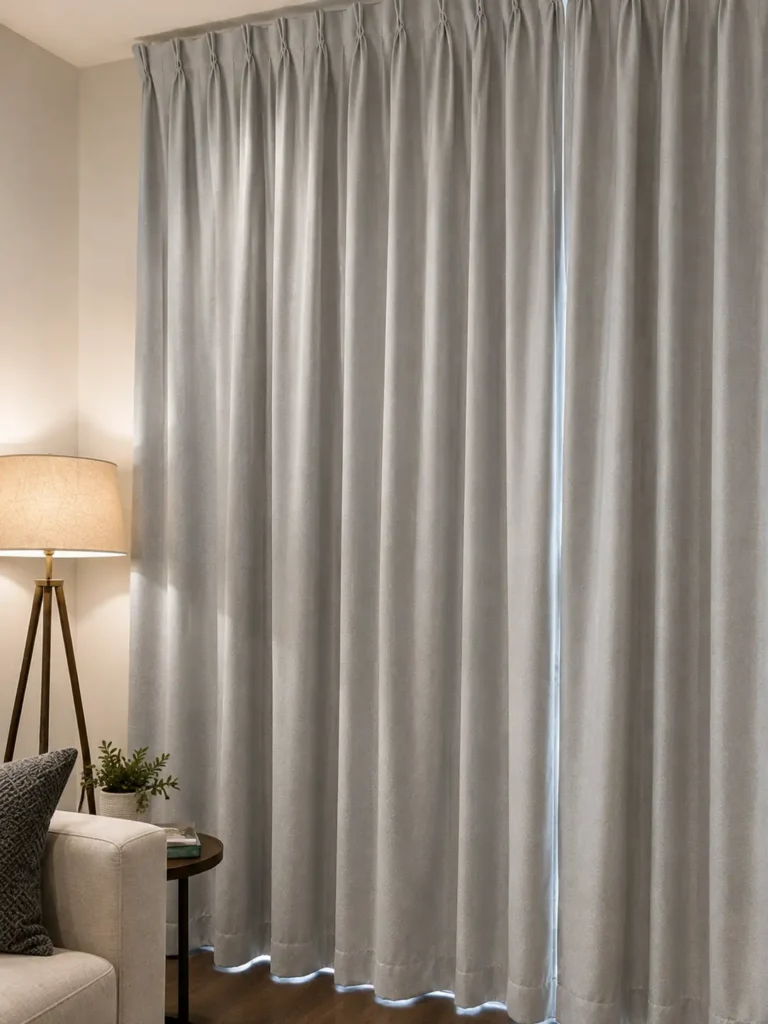 living room curtains in light grey